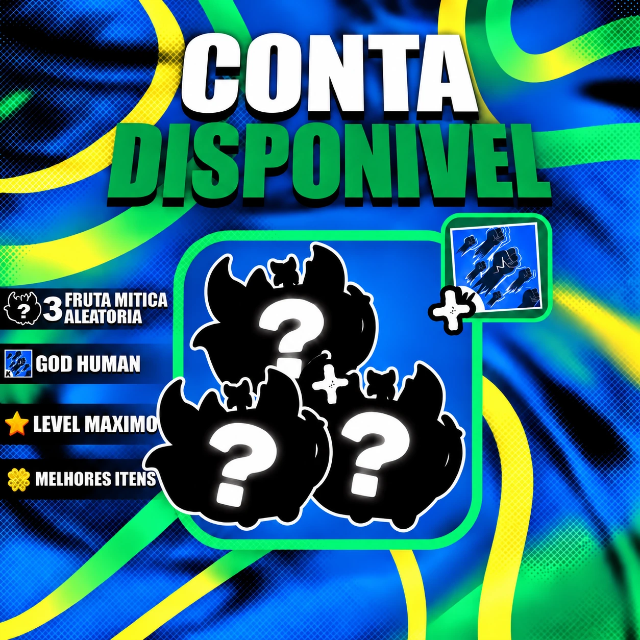 『 🎲 』 3 FRUTAS MÍTICAS ALEATÓRIAS + GODHUMAN