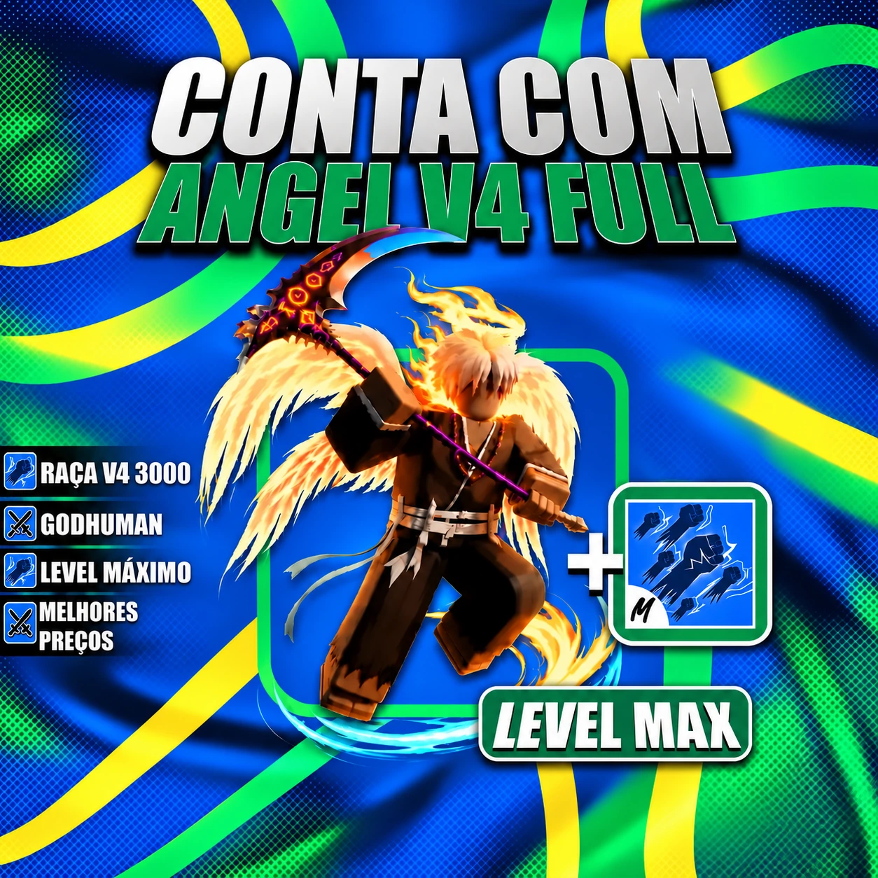 『 🧬 』 ANGEL V4 FULL + GODHUMAN + LEVEL MÁX