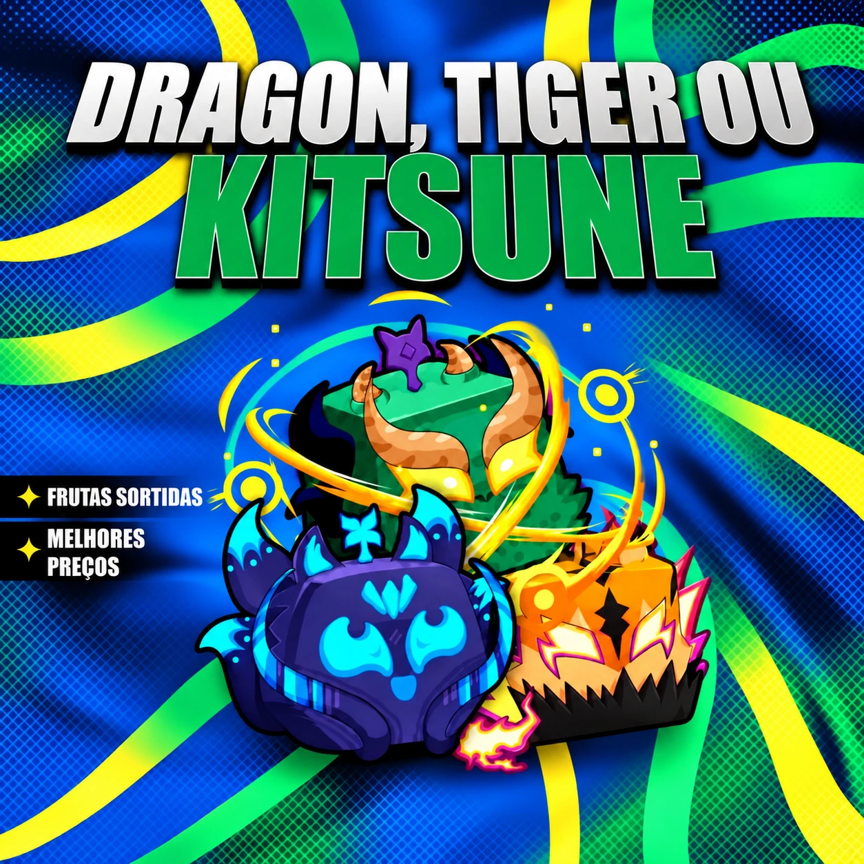 『 🎲 』 DRAGON, TIGER OU KITSUNE GARANTIDA