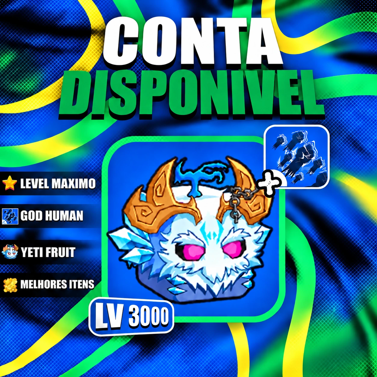 『 ❄️ 』 YETI FRUIT + GODHUMAN + LEVEL MÁX
